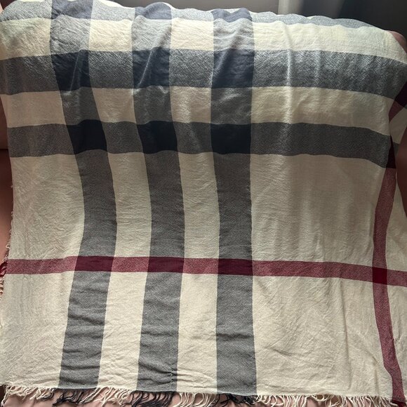 Burberry Merino Wool Super Nova Check Scarf - Picture 2 of 3